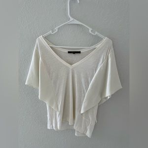 Elegant creme shirt with short flared sleeves BCBGMAXAZRIA size S